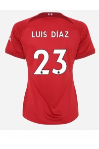 Liverpool Luis Diaz #23 Voetbaltruitje Thuis tenue Dames 2022-23 Korte Mouw